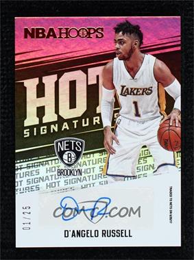 2017-18 Panini NBA Hoops - Hot Signatures - Red Hot #HS-DR - D'Angelo Russell /25