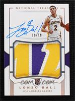 Rookie Patch Autographs - Lonzo Ball #/10