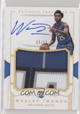 2017-18 Panini National Treasures - [Base] - Limited Edition #132 - Rookie Patch Autographs - Wes Iwundu /15