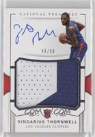 Rookie Patch Autographs - Sindarius Thornwell #/99