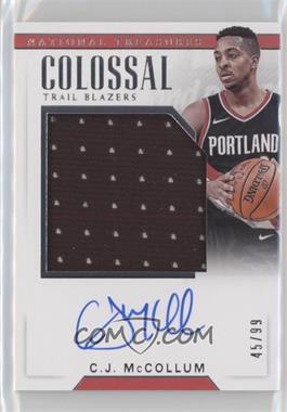 2017-18 Panini National Treasures - Colossal Jersey Autographs #CJA-CJM - CJ McCollum /99