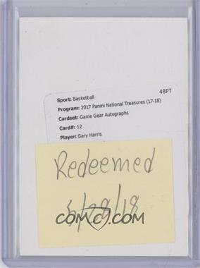 2017-18 Panini National Treasures - Game Gear Autographs #GG-GHS - Gary Harris /49 [Being Redeemed]