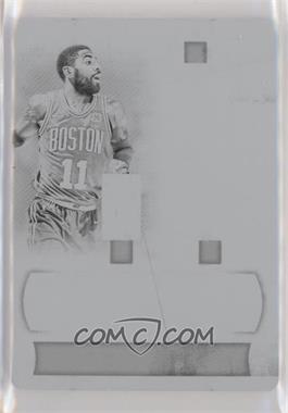 2017-18 Panini National Treasures - Game Gear Triple Autographs - Printing Plate Black #GGT-KIV - Kyrie Irving /1