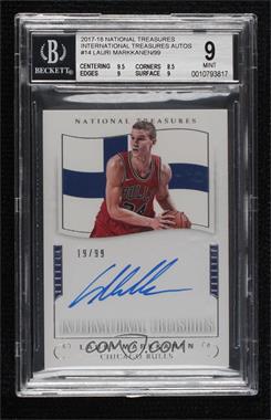 2017-18 Panini National Treasures - International Treasures #IT-LMK - Lauri Markkanen /99 [BGS 9 MINT]