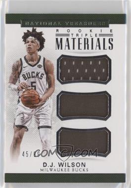 2017-18 Panini National Treasures - Rookie Triple Materials #RTM-6 - D.J. Wilson /99