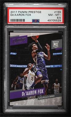 2017-18 Panini Prestige - [Base] #155 - Rookies - De'Aaron Fox [PSA 8.5 NM‑MT+]