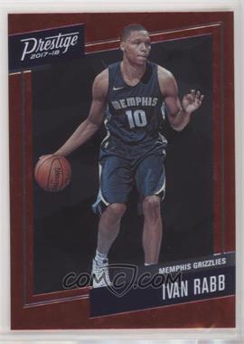 2017-18 Panini Prestige - Micro Etch Rookies - Red #34 - Ivan Rabb