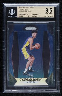 2017-18 Panini Prizm - [Base] - Blue Prizm #289 - Lonzo Ball /199 [BGS 9.5 GEM MINT]