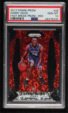 2017-18 Panini Prizm - [Base] - Fast Break Red Prizm #28 - Harry Giles /125 [PSA 10 GEM MT]