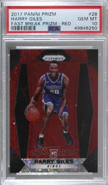 2017-18 Panini Prizm - [Base] - Fast Break Red Prizm #28 - Harry Giles /125 [PSA 10 GEM MT]