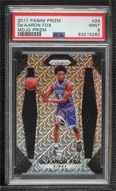 2017-18 Panini Prizm - [Base] - Mojo Prizm #24 - De'Aaron Fox /25 [PSA 9 MINT]