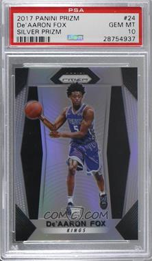 2017-18 Panini Prizm - [Base] - Silver Prizm #24 - De'Aaron Fox [PSA 10 GEM MT]