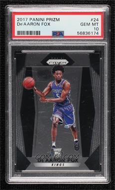 2017-18 Panini Prizm - [Base] #24 - De'Aaron Fox [PSA 10 GEM MT]