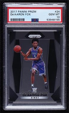 2017-18 Panini Prizm - [Base] #24 - De'Aaron Fox [PSA 10 GEM MT]