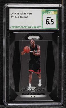 2017-18 Panini Prizm - [Base] #51 - Bam Adebayo [CSG 6.5 Ex/NM+]