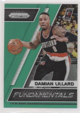 2017-18 Panini Prizm - Fundamentals - Green Prizm #26 - Damian Lillard