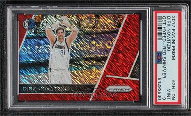 2017-18 Panini Prizm - Get Hyped! - 1st Off the Line FOTL Red Shimmer Prizm #GH-DN - Dirk Nowitzki /8 [PSA 9 MINT]