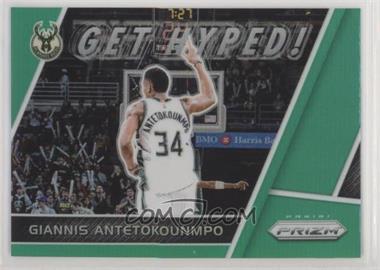 2017-18 Panini Prizm - Get Hyped! - Green Prizm #GH-GA - Giannis Antetokounmpo