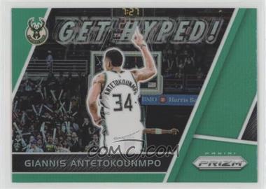 2017-18 Panini Prizm - Get Hyped! - Green Prizm #GH-GA - Giannis Antetokounmpo