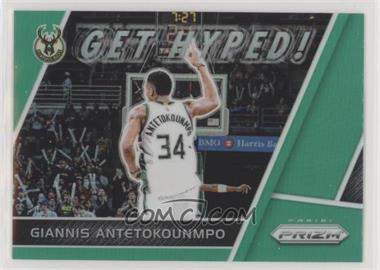 2017-18 Panini Prizm - Get Hyped! - Green Prizm #GH-GA - Giannis Antetokounmpo