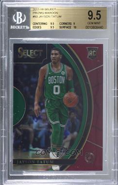 2017-18 Panini Select - [Base] - Maroon Prizm #93 - Concourse - Jayson Tatum /199 [BGS 9.5 GEM MINT]