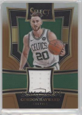 2017-18 Panini Select - Select Swatches - Copper Prizm #SS-GHW - Gordon Hayward /49