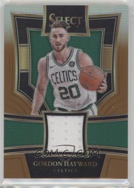 2017-18 Panini Select - Select Swatches - Copper Prizm #SS-GHW - Gordon Hayward /49