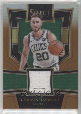 2017-18 Panini Select - Select Swatches - Copper Prizm #SS-GHW - Gordon Hayward /49