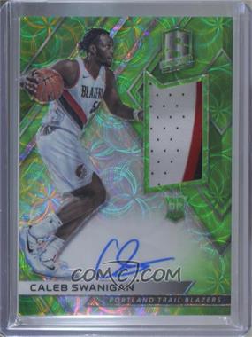 2017-18 Panini Spectra - [Base] - Neon Green Prizm #126 - Rookie Jersey Autographs - Caleb Swanigan /49