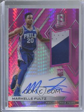 2017-18 Panini Spectra - [Base] - Neon Pink Prizm #102 - Rookie Jersey Autographs - Markelle Fultz /25 [EX to NM]