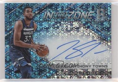 2017-18 Panini Spectra - In the Zone Autographs - Neon Blue Prizm #IZ-KAT - Karl-Anthony Towns /49