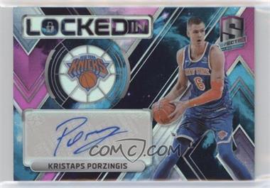 2017-18 Panini Spectra - Locked In Autographs - Nebula Prizm #LI-KPZ - Kristaps Porzingis /1