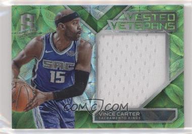 2017-18 Panini Spectra - Vested Veterans - Neon Green Prizm #VV-16 - Vince Carter /25