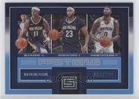 Jrue Holiday, Anthony Davis, DaMarcus Cousins #/199