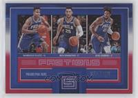 Markelle Fultz, Ben Simmons, Joel Embiid #/299