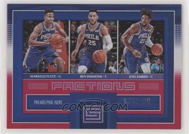 2017-18 Panini Status - Factions - Red #19 - Markelle Fultz, Ben Simmons, Joel Embiid /299