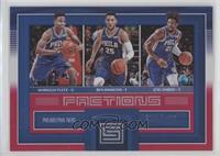 Markelle Fultz, Ben Simmons, Joel Embiid #/299