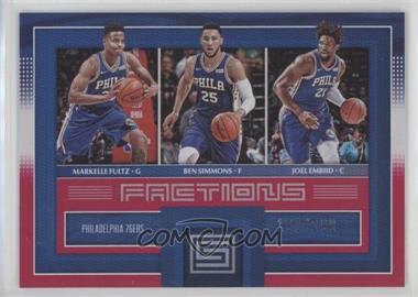 2017-18 Panini Status - Factions - Red #19 - Markelle Fultz, Ben Simmons, Joel Embiid /299