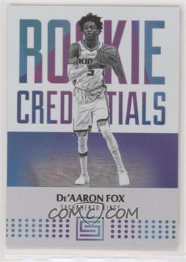 2017-18 Panini Status - Rookie Credentials #16 - De'Aaron Fox