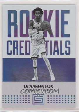 2017-18 Panini Status - Rookie Credentials #16 - De'Aaron Fox