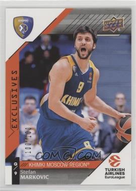 2017-18 Upper Deck Euroleague - [Base] - Exclusives #49 - Stefan Markovic /100