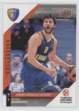 2017-18 Upper Deck Euroleague - [Base] - Exclusives #49 - Stefan Markovic /100