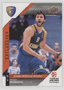 2017-18 Upper Deck Euroleague - [Base] - Exclusives #49 - Stefan Markovic /100