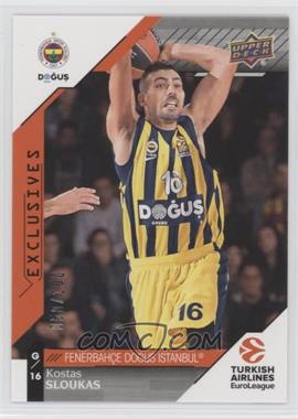 2017-18 Upper Deck Euroleague - [Base] - Exclusives #87 - Kostas Sloukas /100