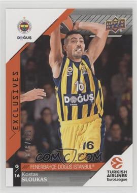 2017-18 Upper Deck Euroleague - [Base] - Exclusives #87 - Kostas Sloukas /100