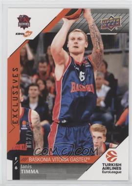 2017-18 Upper Deck Euroleague - [Base] - Exclusives #9 - Janis Timma /100