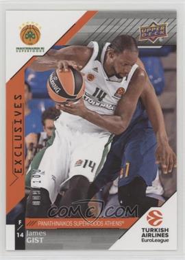 2017-18 Upper Deck Euroleague - [Base] - Exclusives #92 - James Gist /100