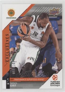 2017-18 Upper Deck Euroleague - [Base] - Exclusives #92 - James Gist /100