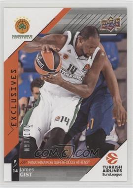 2017-18 Upper Deck Euroleague - [Base] - Exclusives #92 - James Gist /100