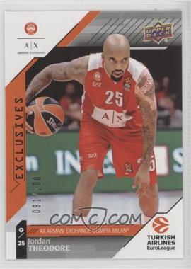 2017-18 Upper Deck Euroleague - [Base] - Exclusives #95 - Jordan Theodore /100